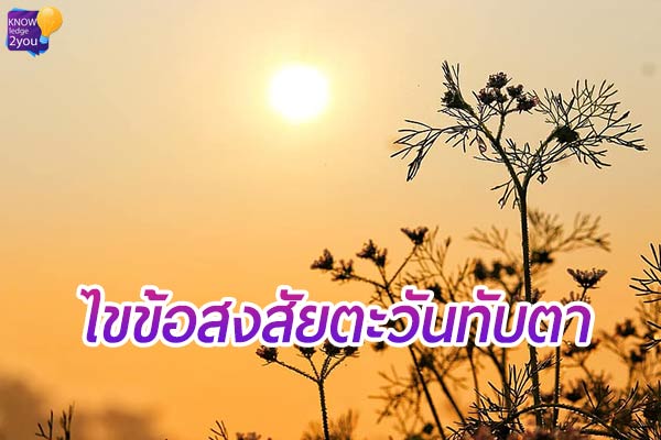 “ตะวันทับตา” คืออะไร ?